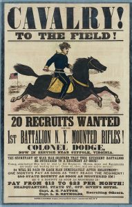 Recruiting poster for the 1st Battalion New York Mounted Rifles
